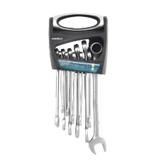 COMBINATION WRENCH SET W/FOLDABLE RACK